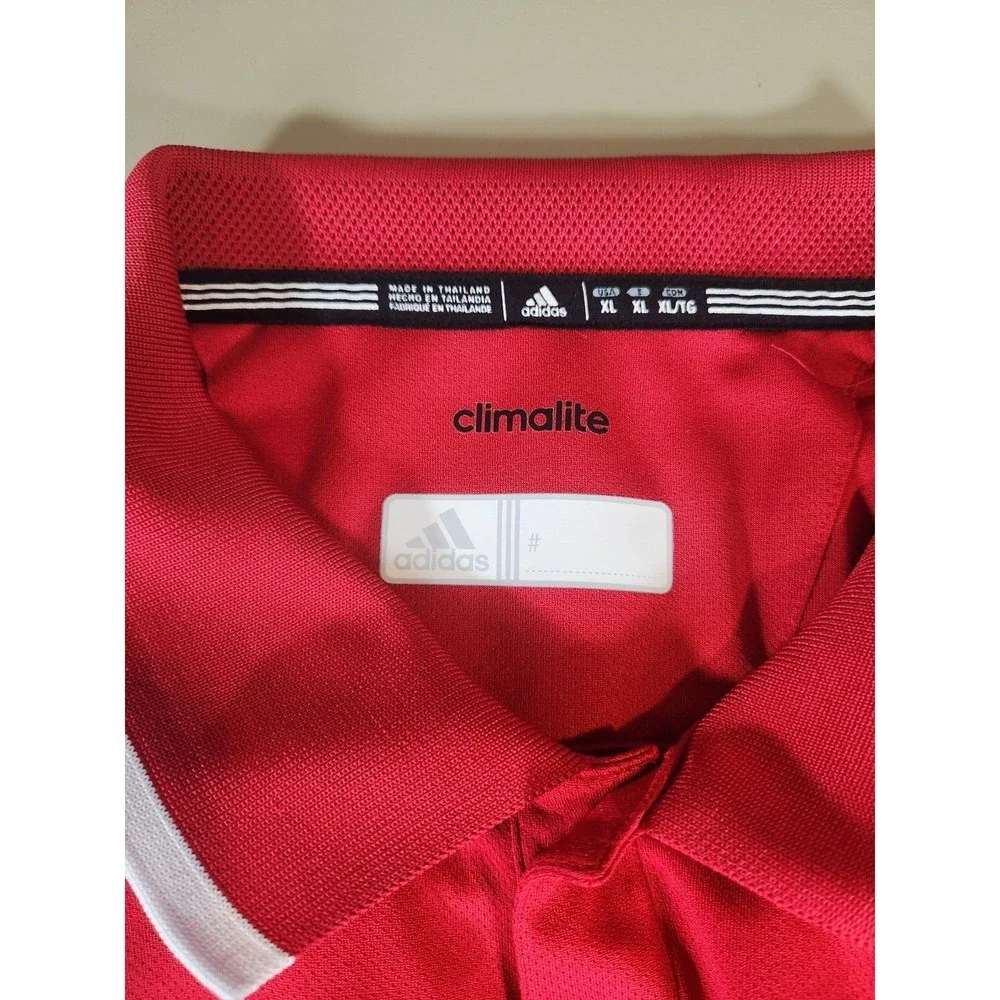 Wisconsin‎ Badgers Climate Polo Shirt Adidas Climalite XL Red